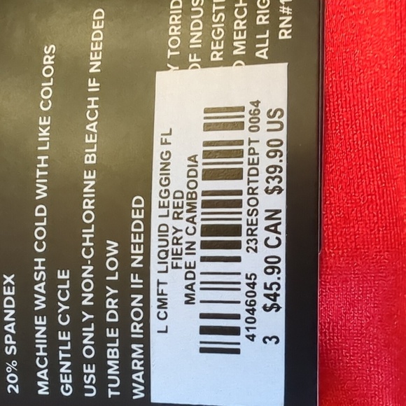 Torrid Full Length Signature Waist Red Liquid Legging 2x or 3x new! - Picture 7 of 7